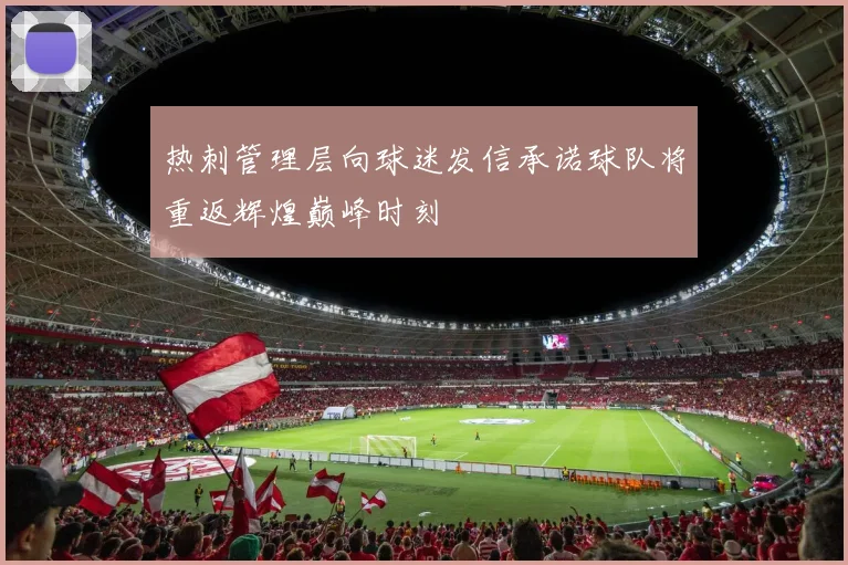 热刺管理层向球迷发信承诺球队将重返辉煌巅峰时刻